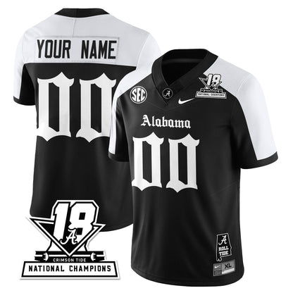 BAMA 18x-Time National Champions Gothic Vapor Limited Jersey - All Stitched-DTD