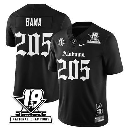 BAMA 18x-Time National Champions Gothic Vapor Limited Jersey - All Stitched-DTD