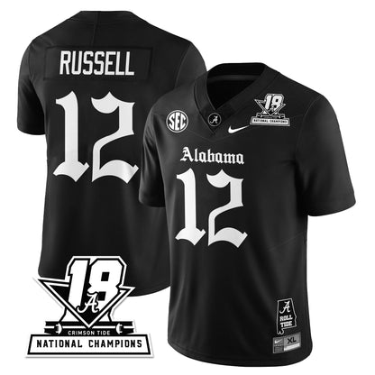 BAMA 18x-Time National Champions Gothic Vapor Limited Jersey - All Stitched-DTD