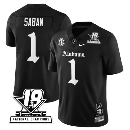 BAMA 18x-Time National Champions Gothic Vapor Limited Jersey - All Stitched-DTD