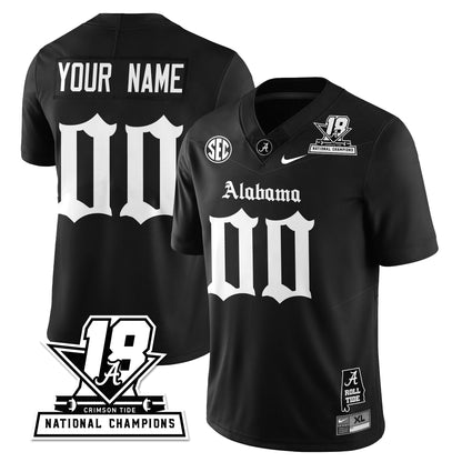 BAMA 18x-Time National Champions Gothic Vapor Limited Jersey - All Stitched-DTD