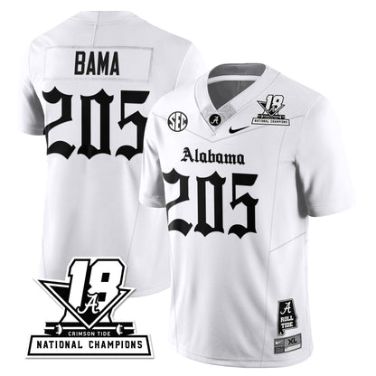 BAMA 18x-Time National Champions Gothic Vapor Limited Jersey - All Stitched-DTD