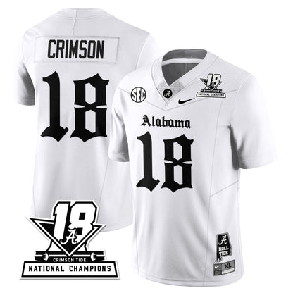 BAMA 18x-Time National Champions Gothic Vapor Limited Jersey - All Stitched-DTD