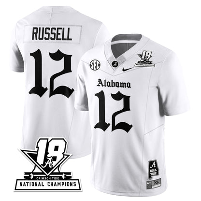 BAMA 18x-Time National Champions Gothic Vapor Limited Jersey - All Stitched-DTD