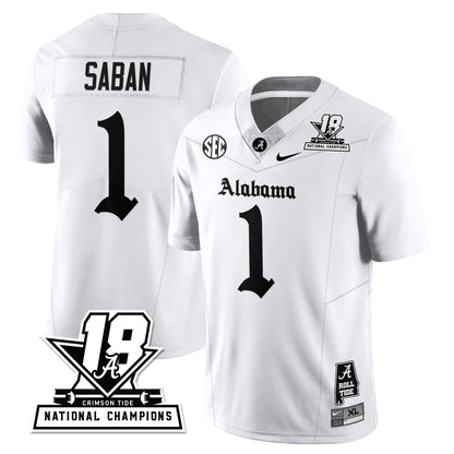 BAMA 18x-Time National Champions Gothic Vapor Limited Jersey - All Stitched-DTD