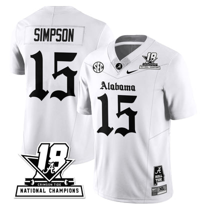 BAMA 18x-Time National Champions Gothic Vapor Limited Jersey - All Stitched-DTD