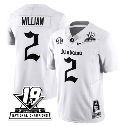 BAMA 18x-Time National Champions Gothic Vapor Limited Jersey - All Stitched-DTD
