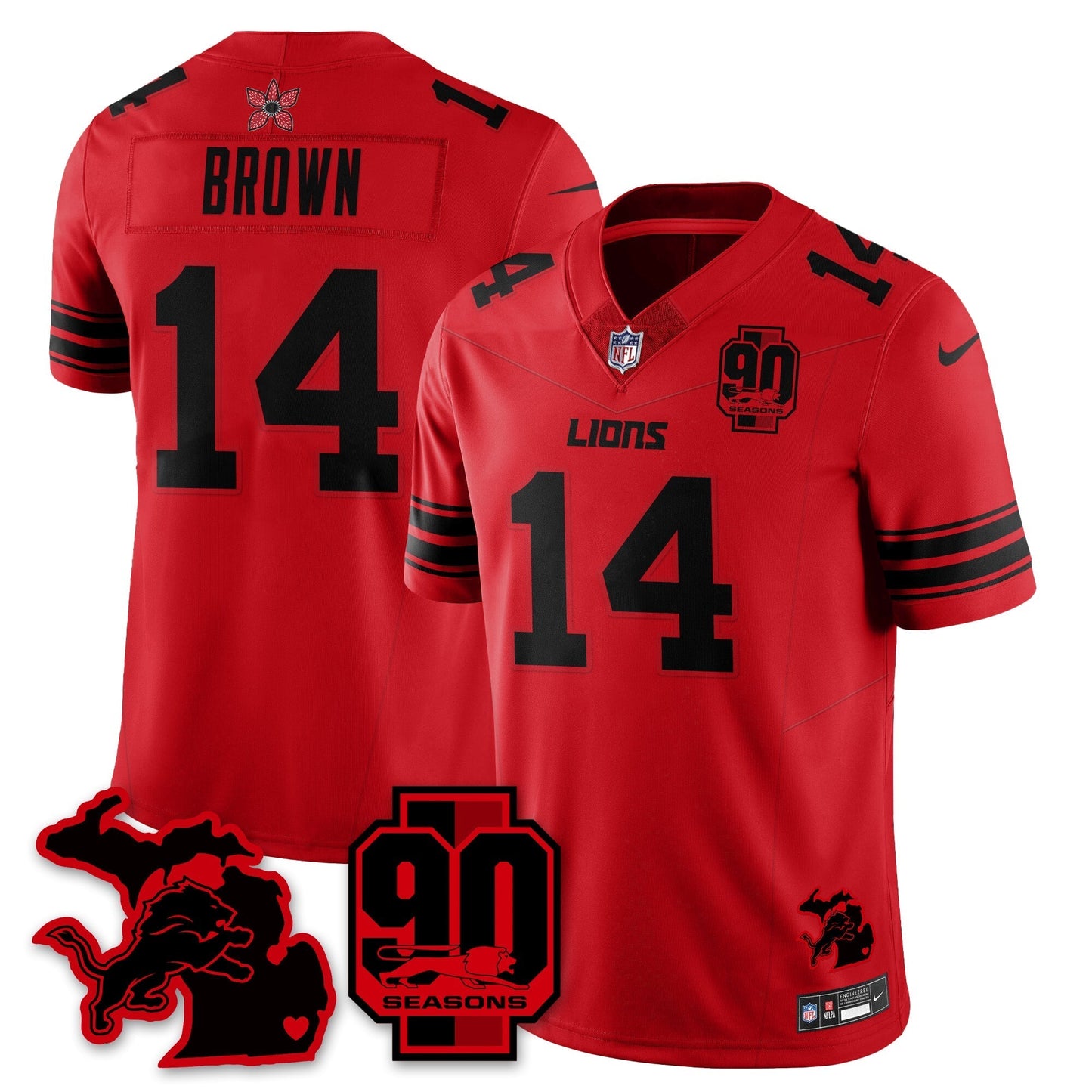 DET 'Stranger Things Edition' Vapor Limited Jersey - All Stitched-DTD