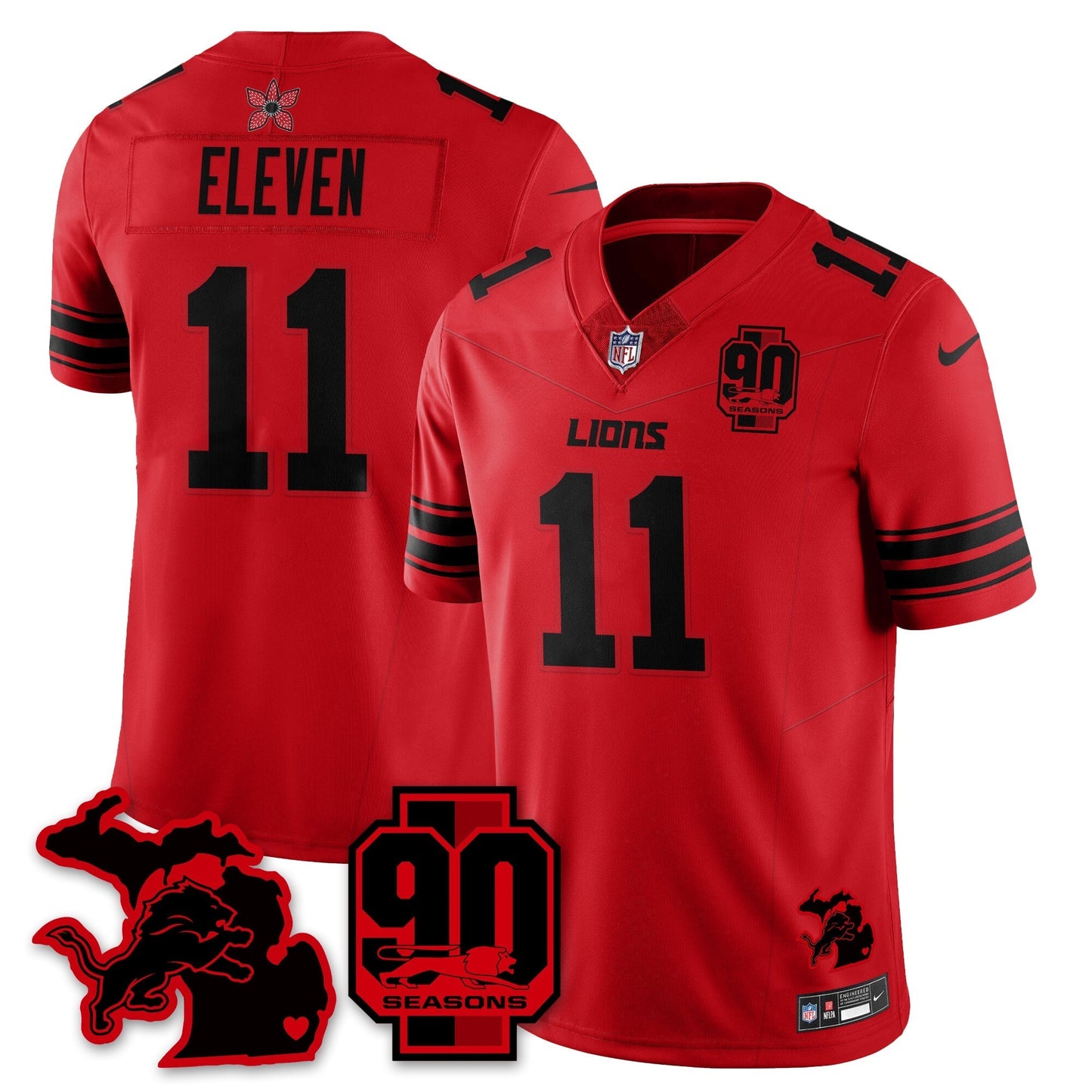 DET 'Stranger Things Edition' Vapor Limited Jersey - All Stitched-DTD