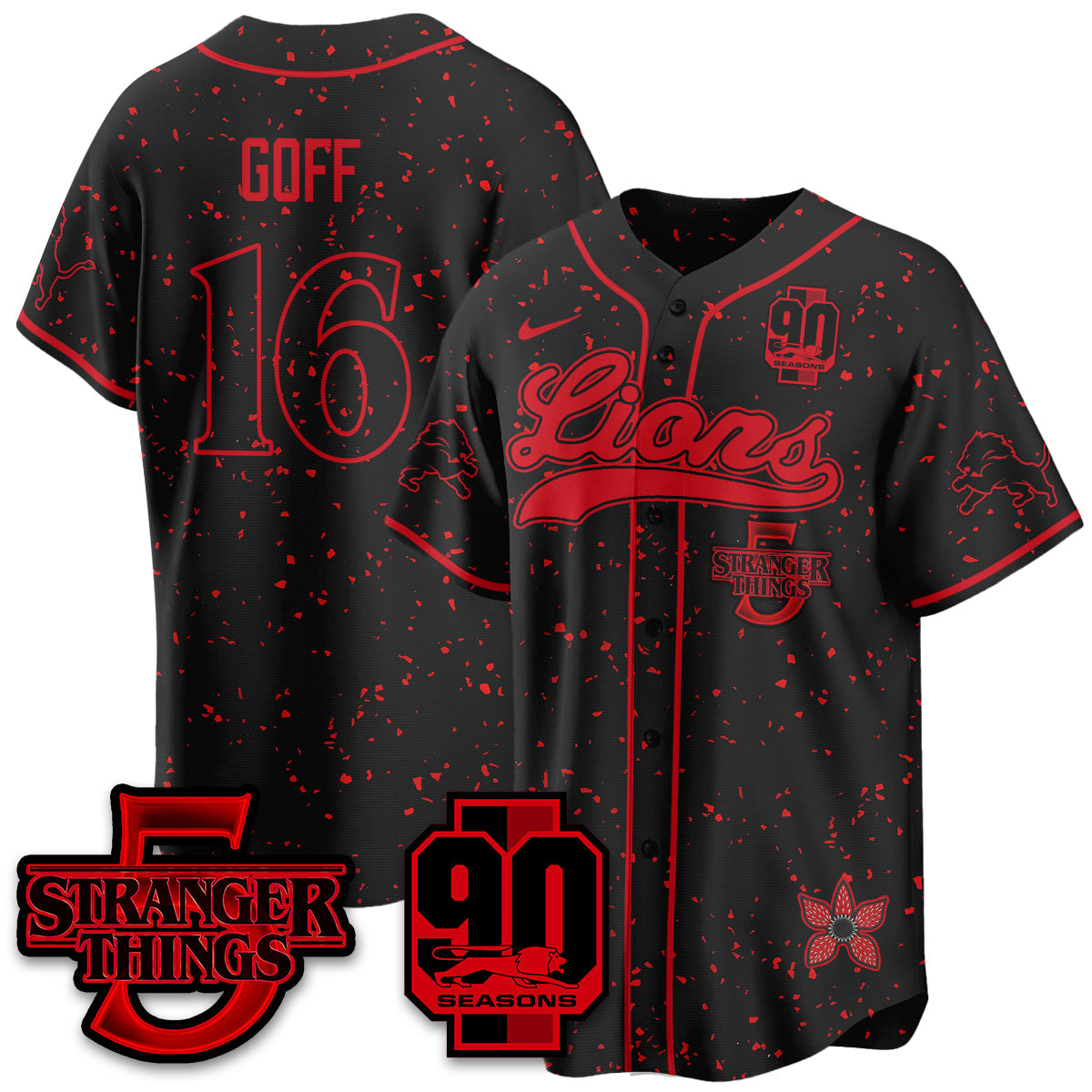 DET 'Stranger Things Edition' Vapor Limited Baseball Jersey - All Stitched-DTD