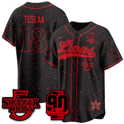 DET 'Stranger Things Edition' Vapor Limited Baseball Jersey - All Stitched-DTD