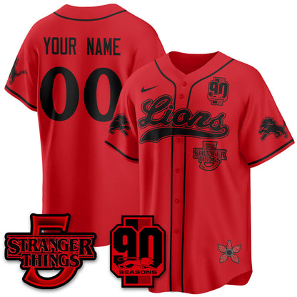 DET 'Stranger Things Edition' Vapor Limited Baseball Jersey - All Stitched-DTD