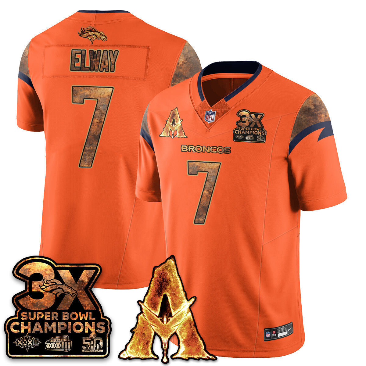 DEN x Avatar 3 Fire and Ash Jersey V2 - Stitched-DTD