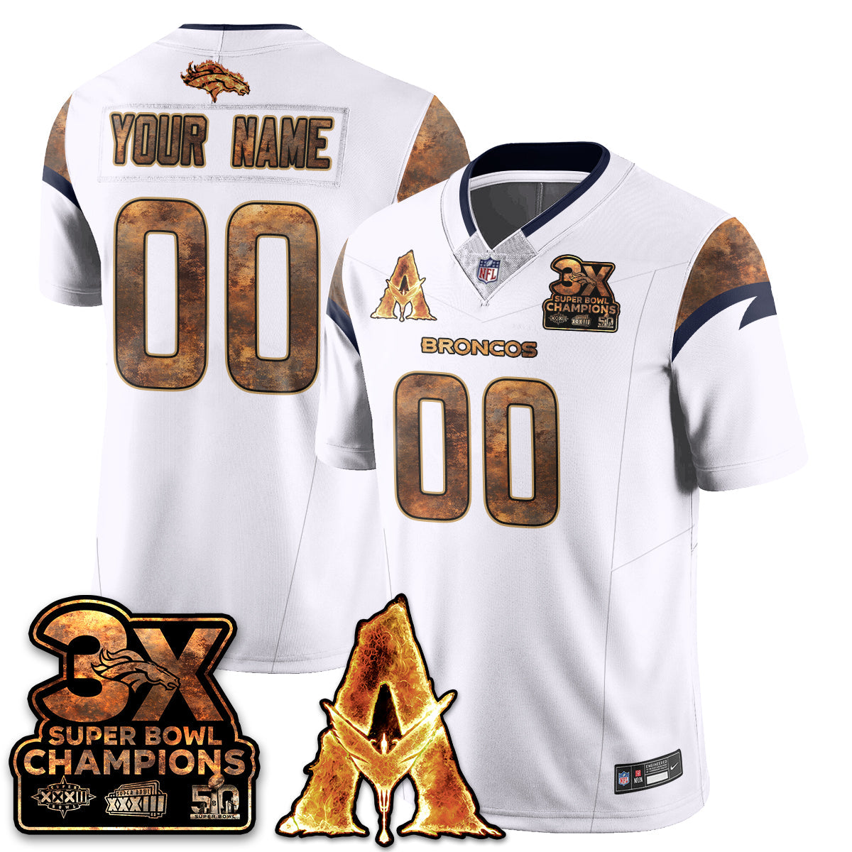 Custom DEN x Avatar 3 Fire and Ash Jersey V2 - Stitched-DTD