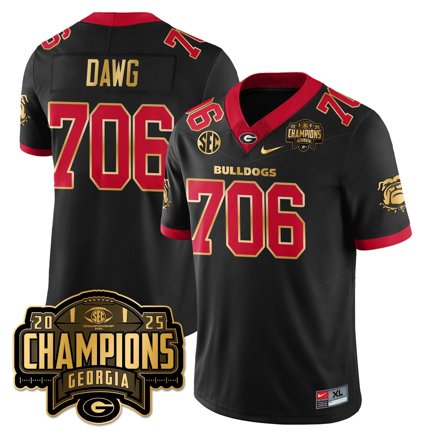 UGA Vapor Limited Jersey - SEC Football Champions - All Stitched-DTD