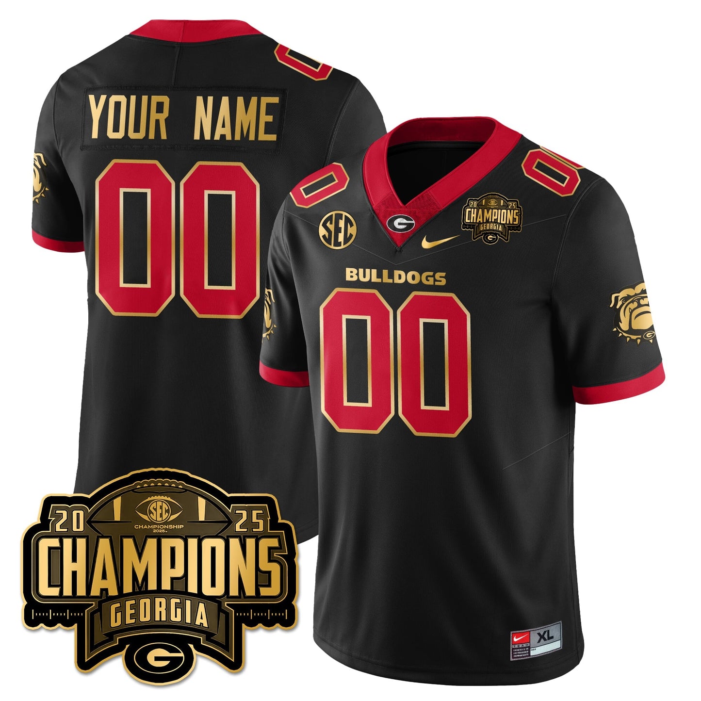 Custom UGA Vapor Limited Jersey - SEC Football Champions - All Stitched-DTD