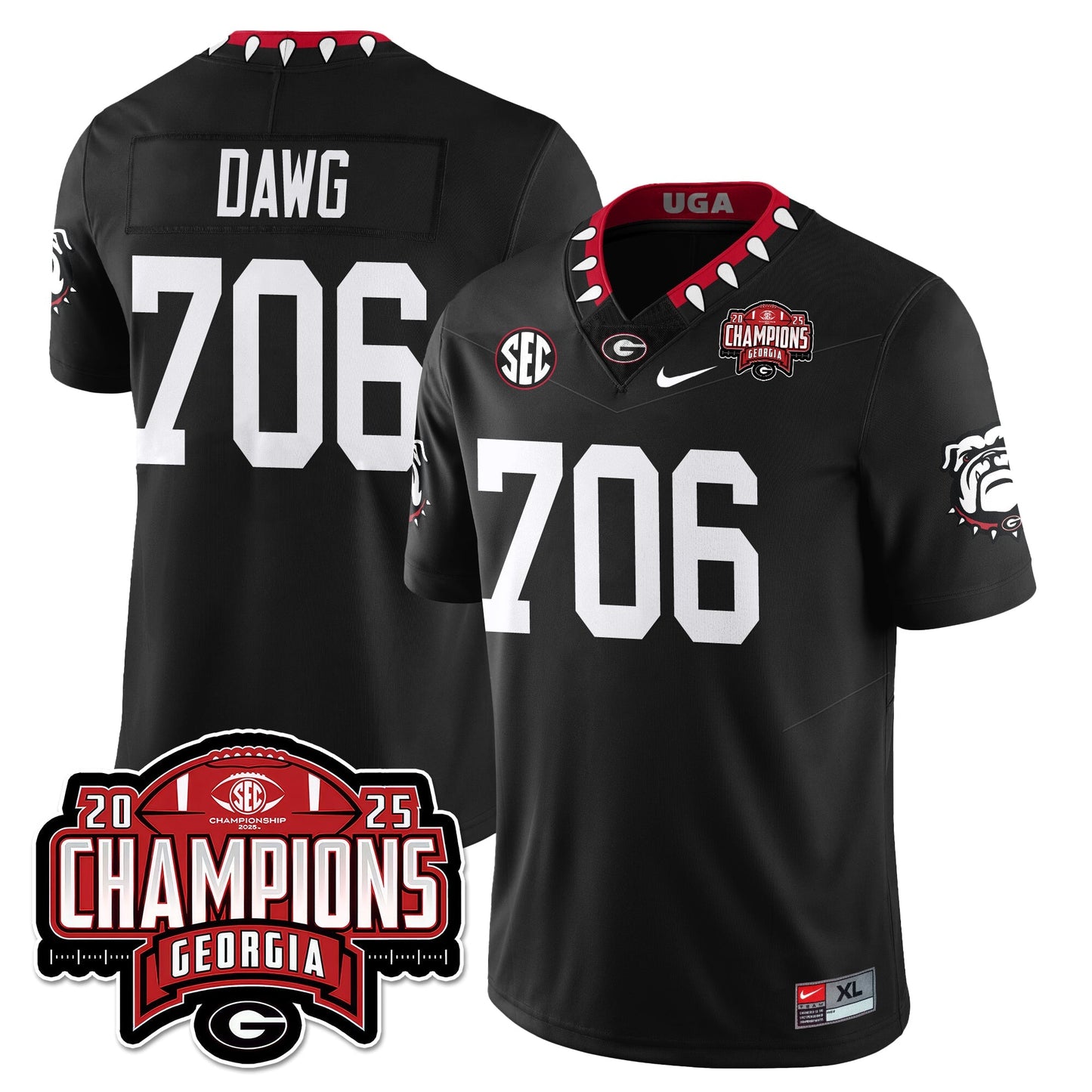UGA Vapor Limited Jersey - SEC Football Champions - All Stitched-DTD