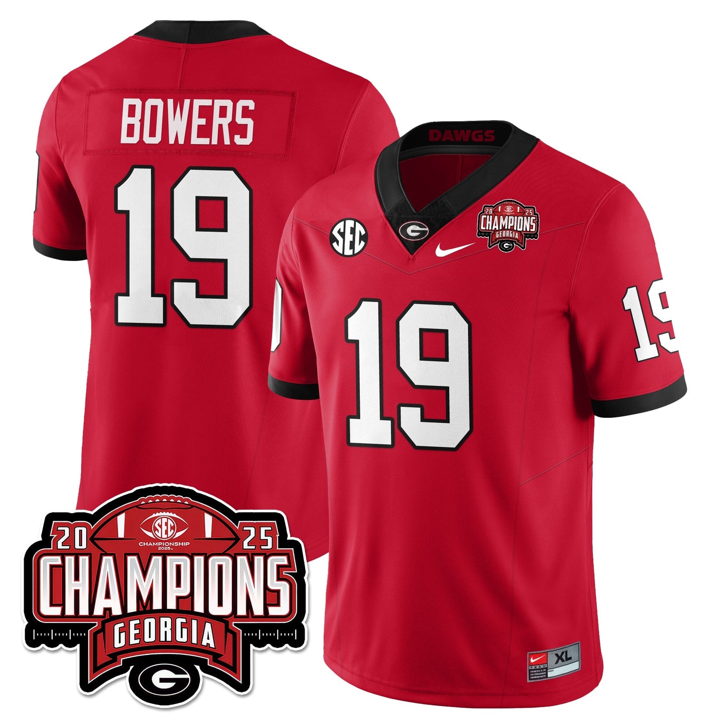 UGA Vapor Limited Jersey - SEC Football Champions - All Stitched-DTD