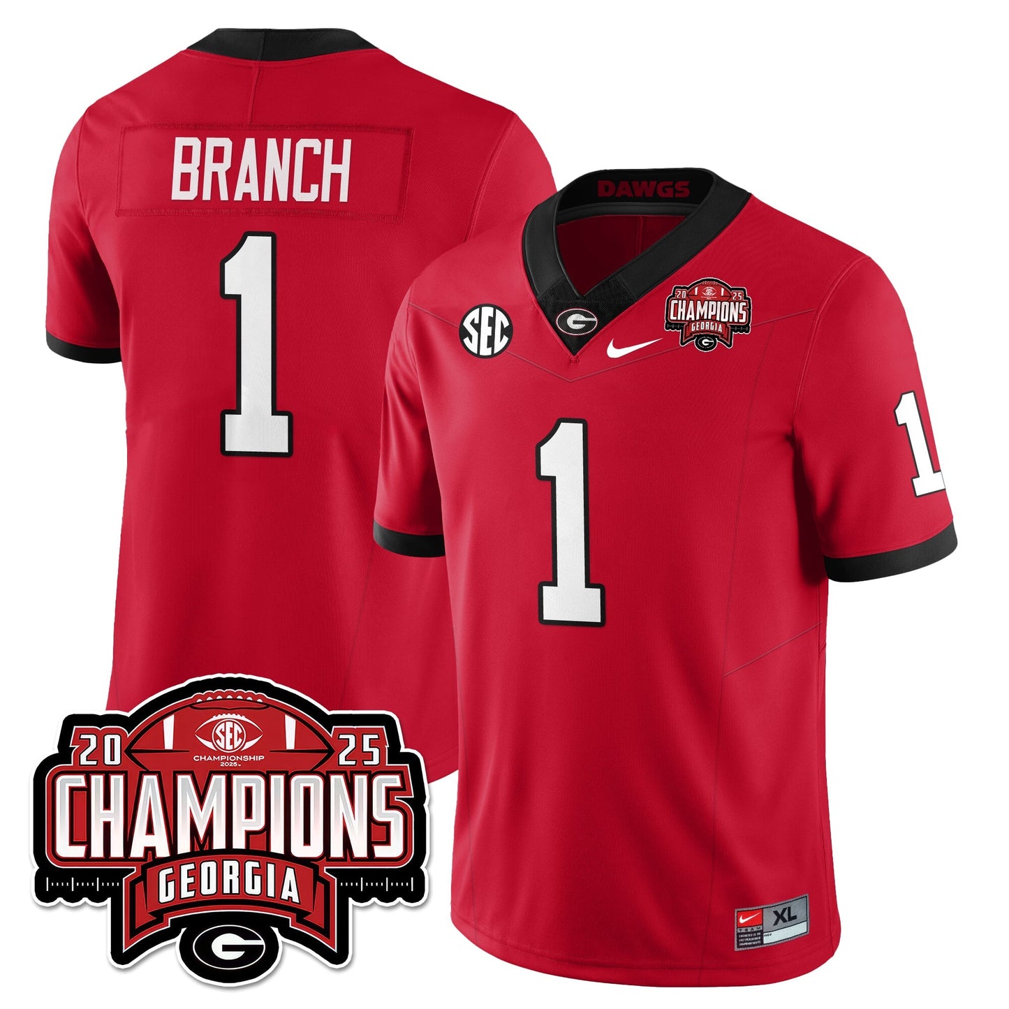 UGA Vapor Limited Jersey - SEC Football Champions - All Stitched-DTD