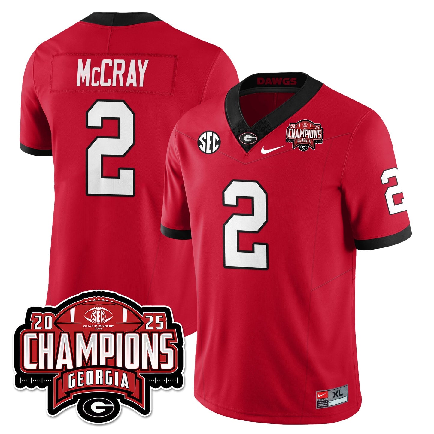 UGA Vapor Limited Jersey - SEC Football Champions - All Stitched-DTD