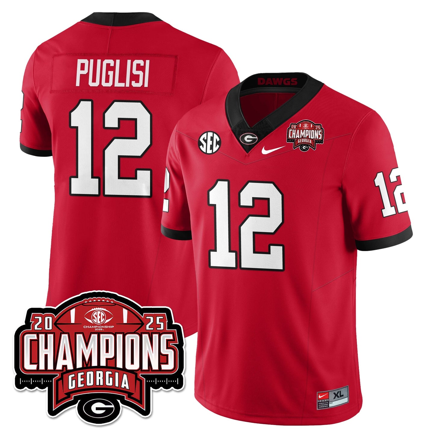 UGA Vapor Limited Jersey - SEC Football Champions - All Stitched-DTD