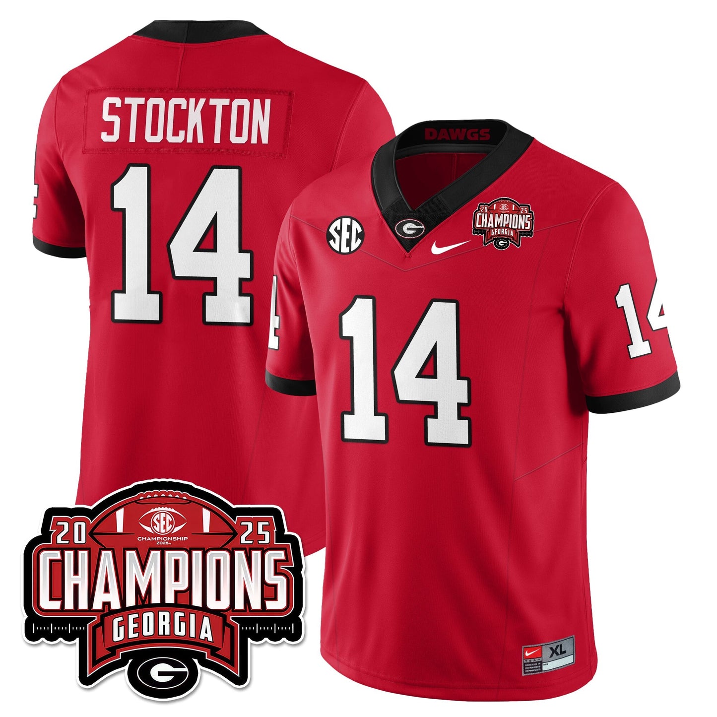 UGA Vapor Limited Jersey - SEC Football Champions - All Stitched-DTD