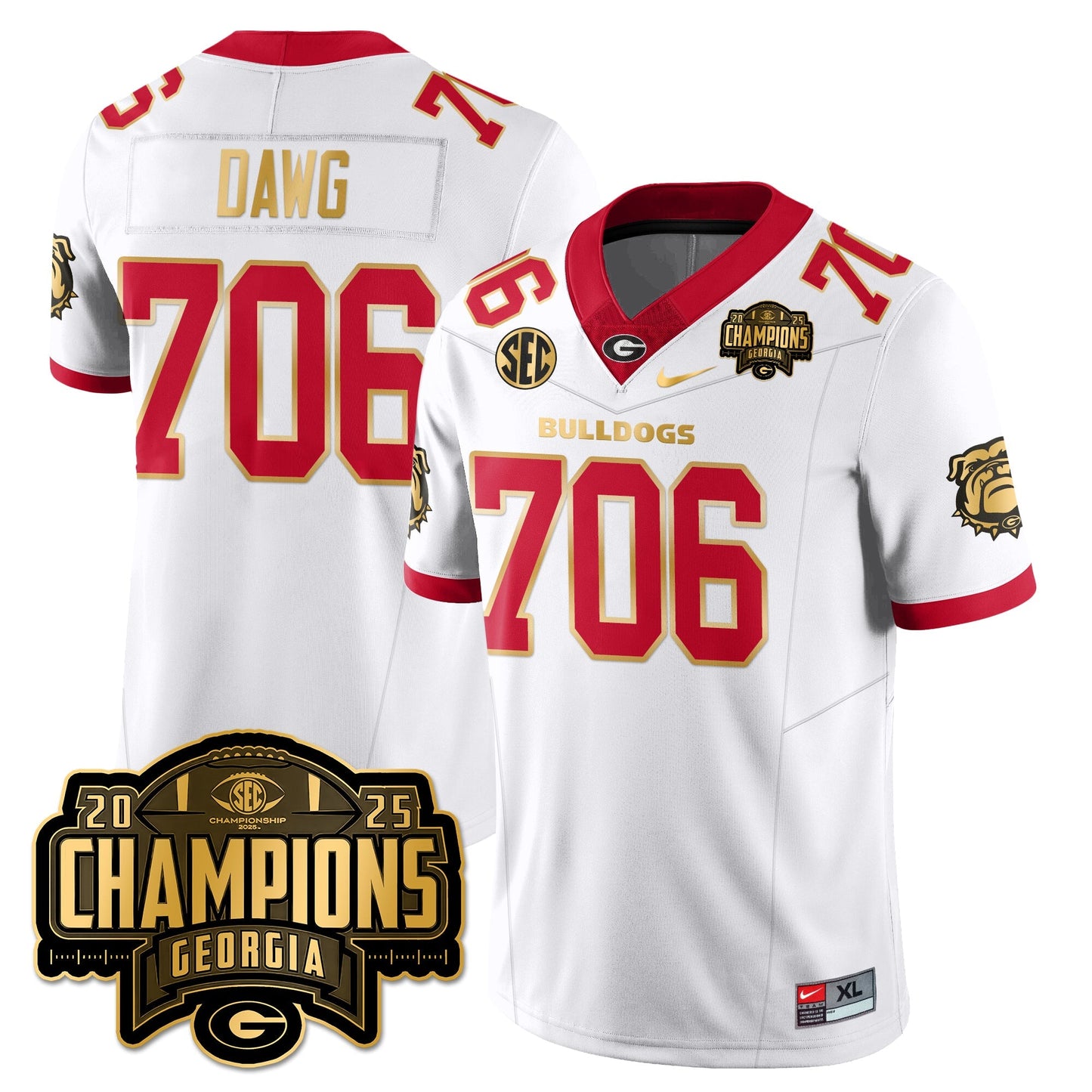 UGA Vapor Limited Jersey - SEC Football Champions - All Stitched-DTD