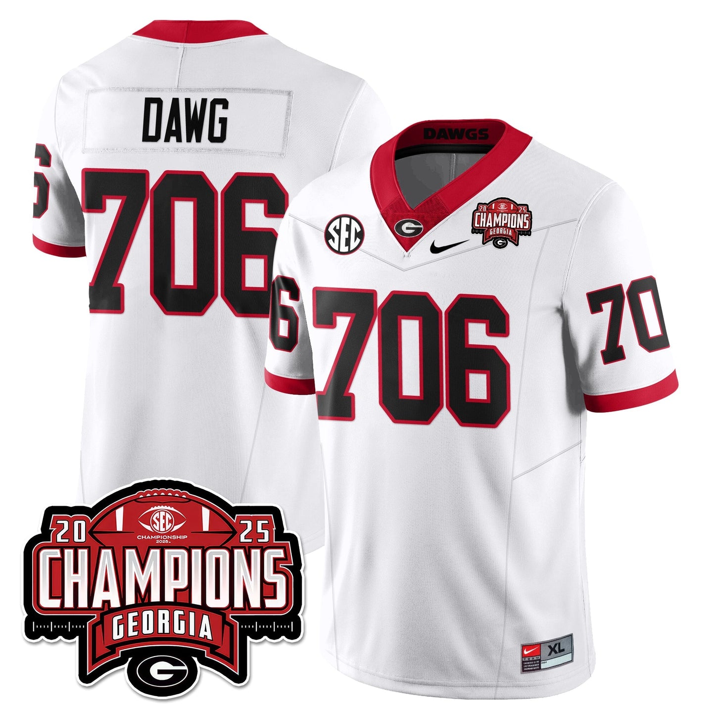 UGA Vapor Limited Jersey - SEC Football Champions - All Stitched-DTD