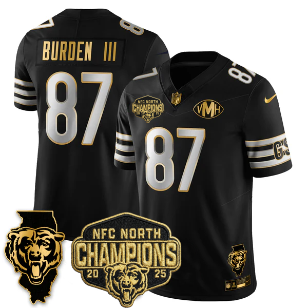 CHI NFC North Division Champions Vapor Limited Gold Jersey n2 - All Stitched-DTD