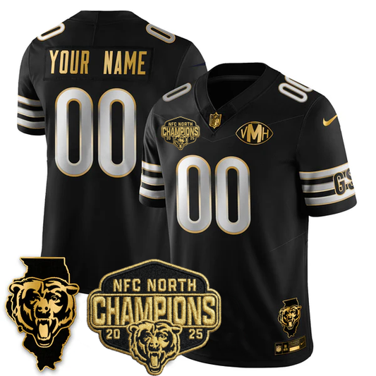 Custom CHI 2025 NFC North Champions Patch Jersey V2 - All Stitched-DTD