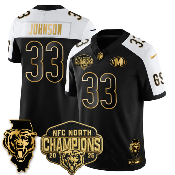 CHI 2025 NFC North Champions Patch Jersey V2 - All Stitched-DTD