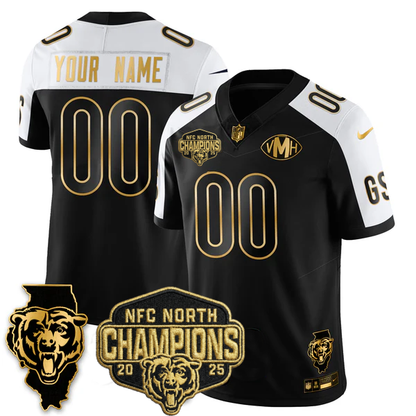 Custom CHI 2025 NFC North Champions Patch Jersey V2 - All Stitched-DTD