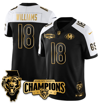 CHI NFC North Division Champions Vapor Limited Gold Jersey - All Stitched-DTD
