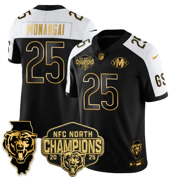 CHI 2025 NFC North Champions Patch Jersey V2 - All Stitched-DTD