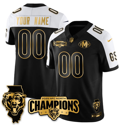 CHI NFC North Division Champions Vapor Limited Gold Jersey - All Stitched-DTD