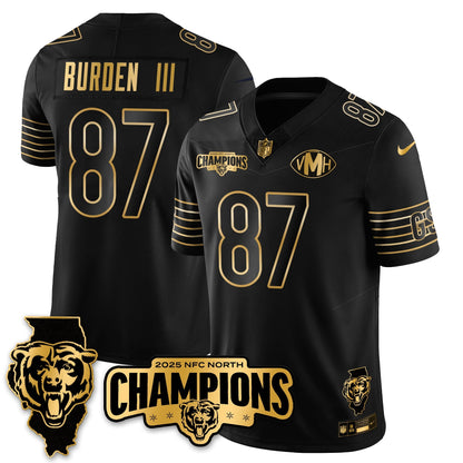CHI NFC North Division Champions Vapor Limited Gold Jersey - All Stitched-DTD