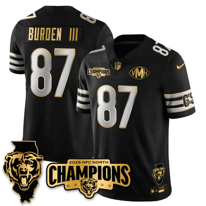 CHI NFC North Division Champions Vapor Limited Gold Jersey - All Stitched-DTD