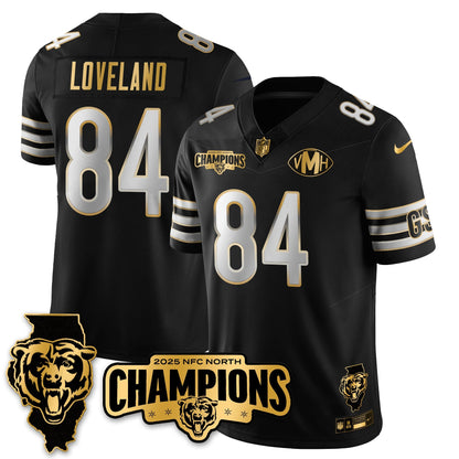 CHI NFC North Division Champions Vapor Limited Gold Jersey - All Stitched-DTD
