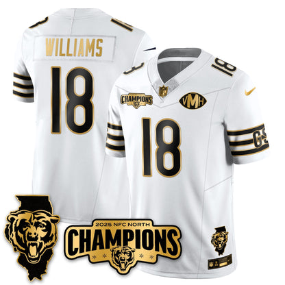 CHI NFC North Division Champions Vapor Limited Gold Jersey - All Stitched-DTD
