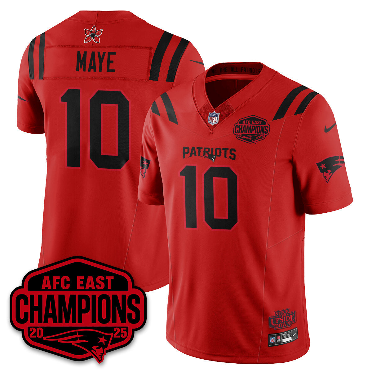 NE 'Stranger Things' AFC East Division Champions Vapor Limited Jersey - All Stitched-DTD