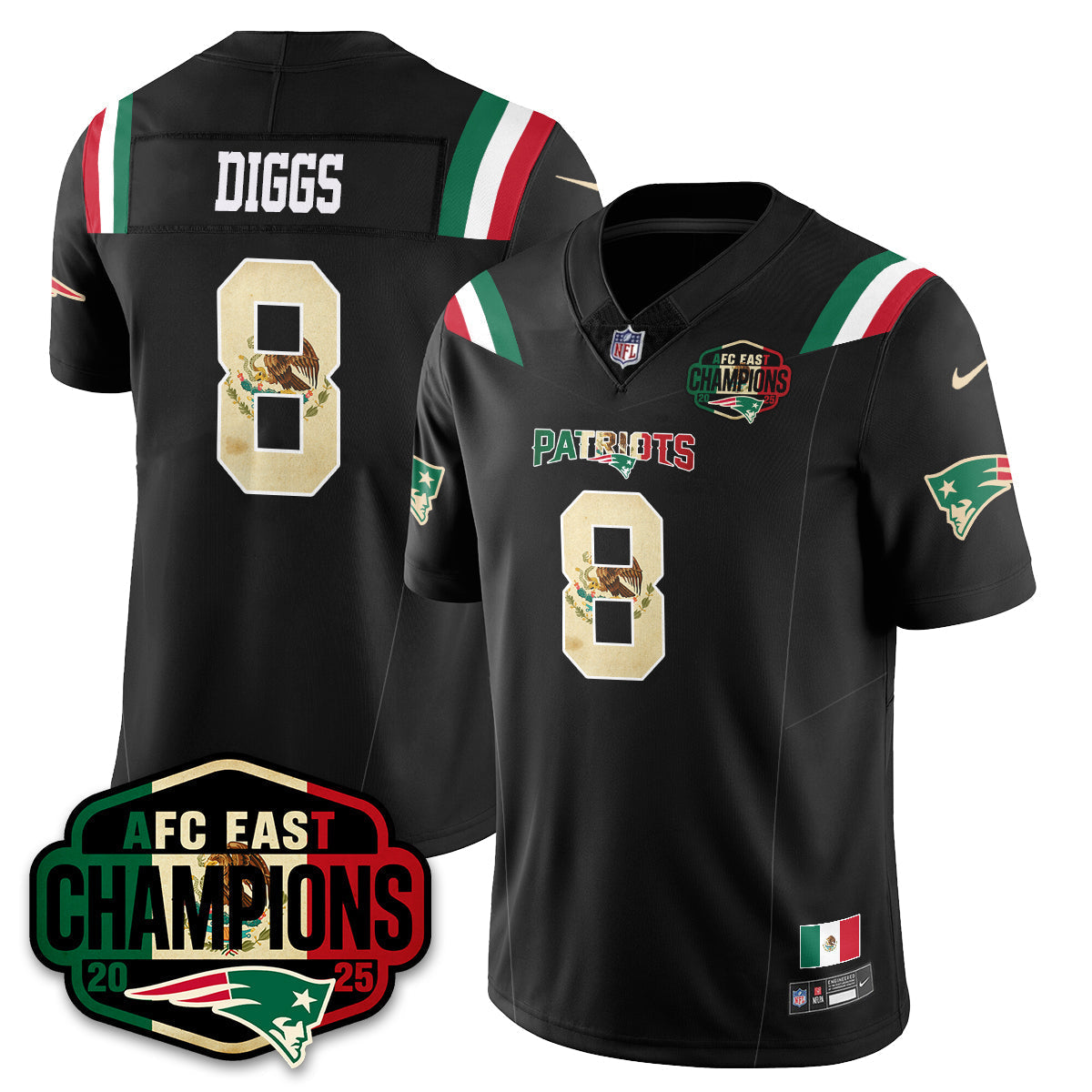 NE Mexico AFC East Division Champions Vapor Limited Jersey - All Stitched-DTD