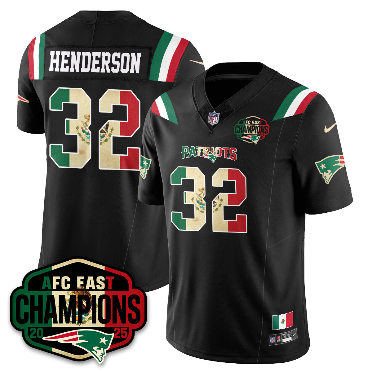 NE Mexico AFC East Division Champions Vapor Limited Jersey - All Stitched-DTD