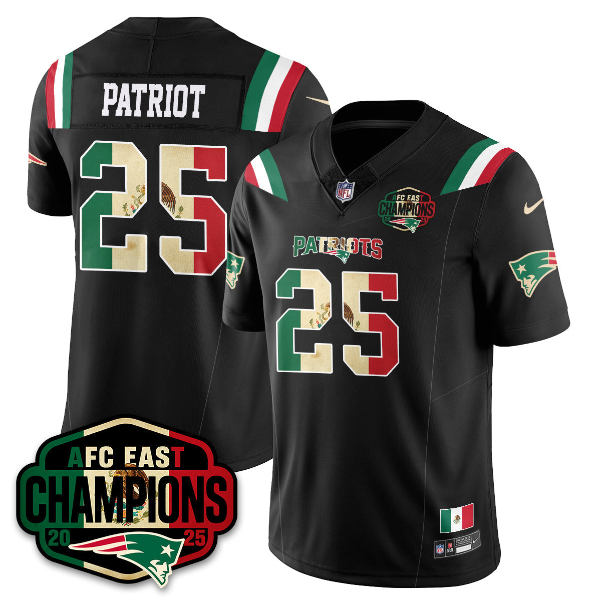 NE Mexico AFC East Division Champions Vapor Limited Jersey - All Stitched-DTD