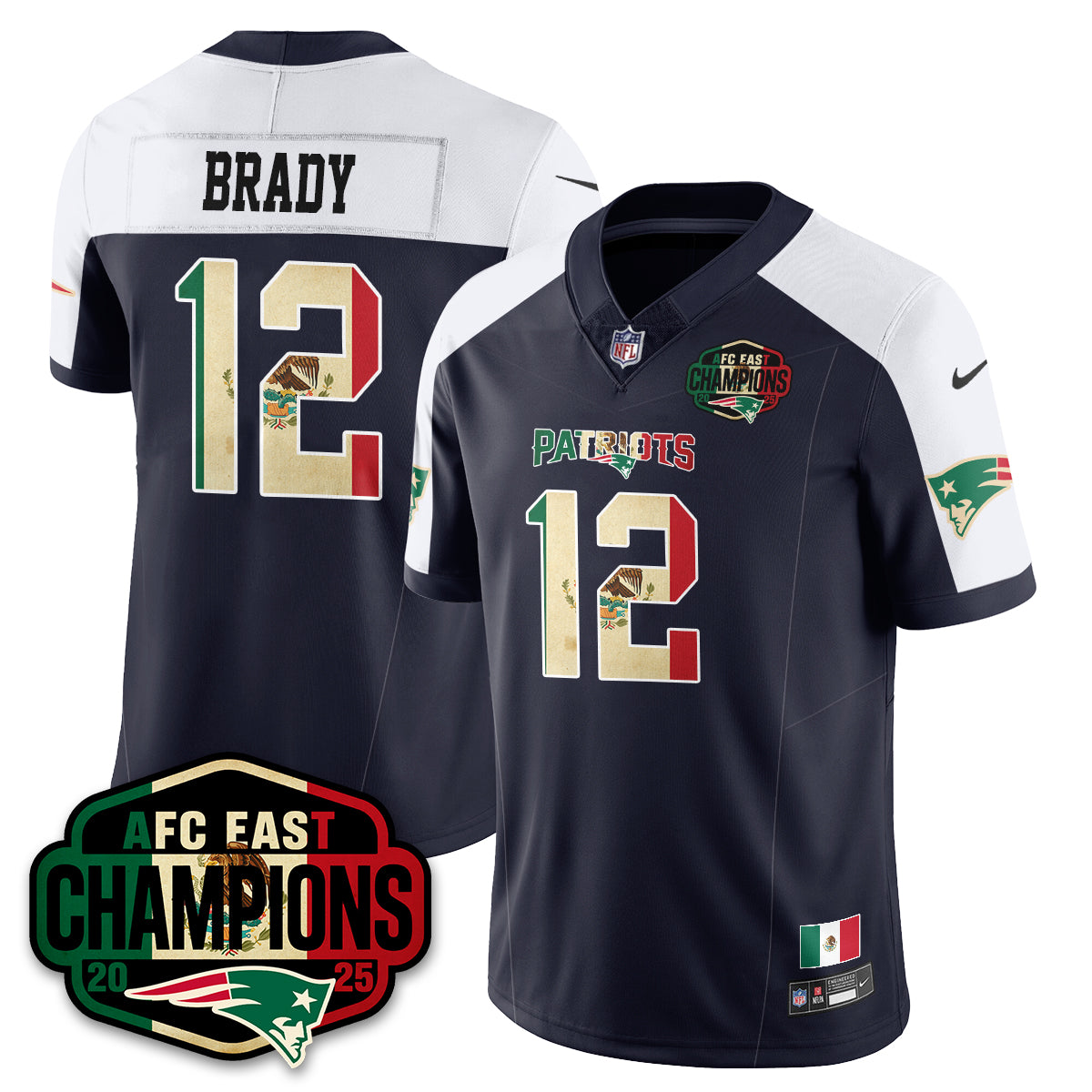 NE Mexico AFC East Division Champions Vapor Limited Jersey - All Stitched-DTD