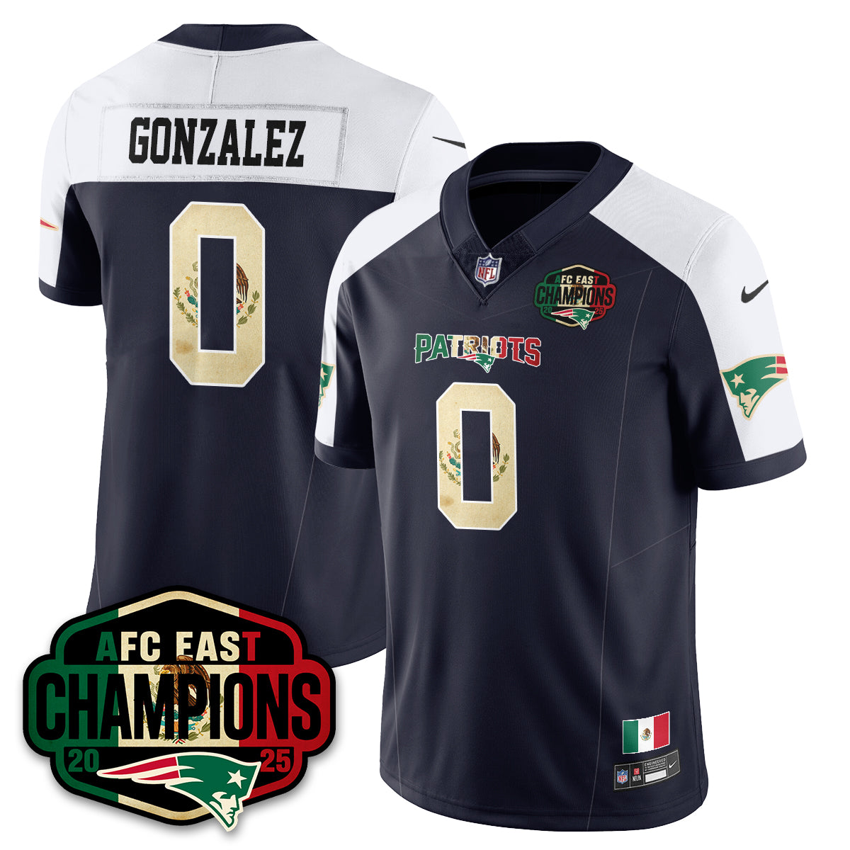 NE Mexico AFC East Division Champions Vapor Limited Jersey - All Stitched-DTD