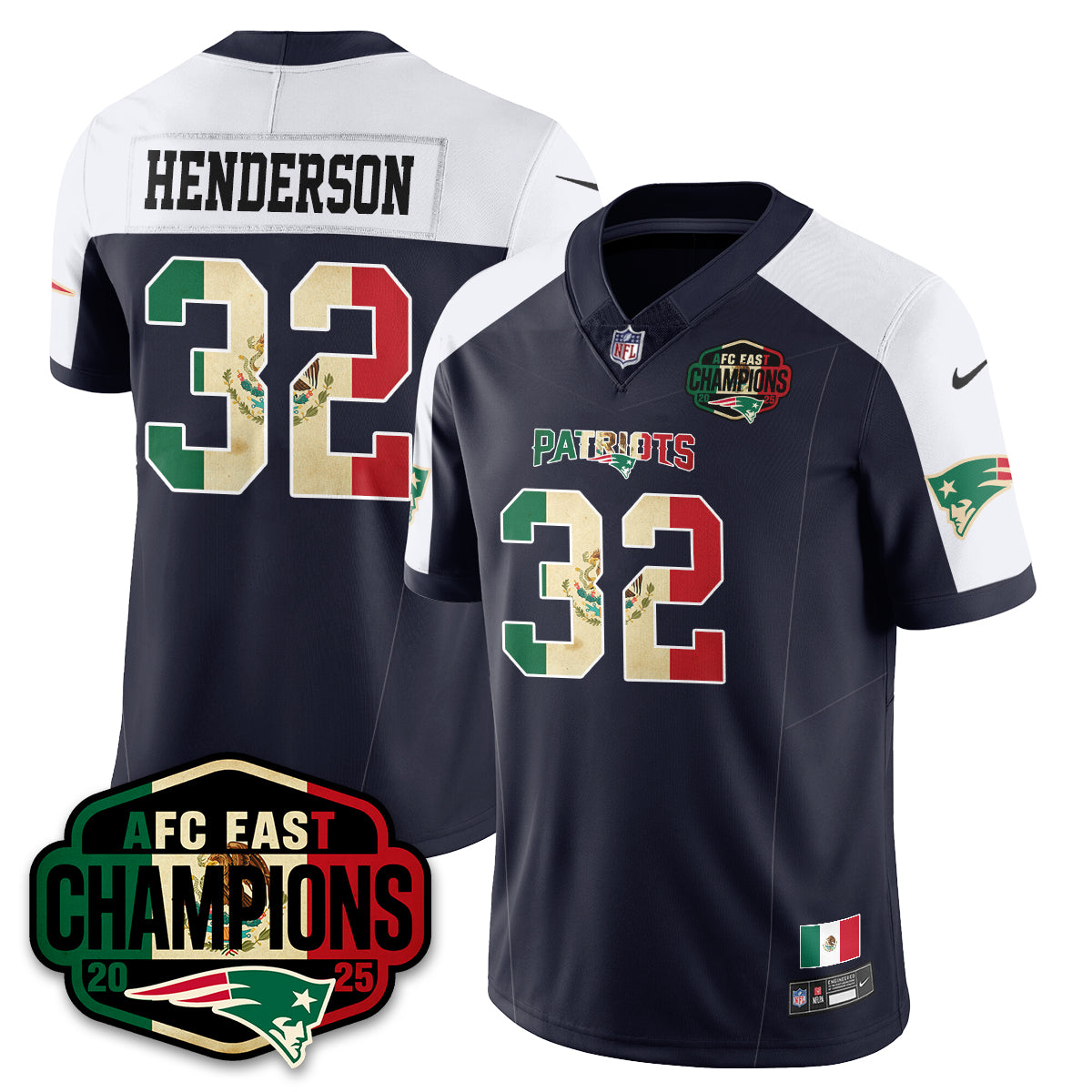 NE Mexico AFC East Division Champions Vapor Limited Jersey - All Stitched-DTD