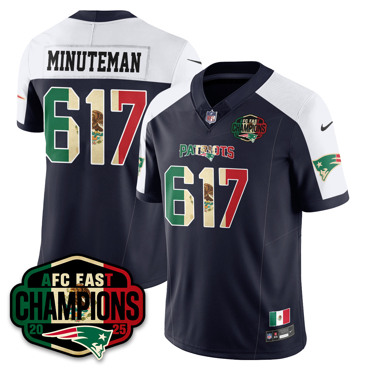 NE Mexico AFC East Division Champions Vapor Limited Jersey - All Stitched-DTD
