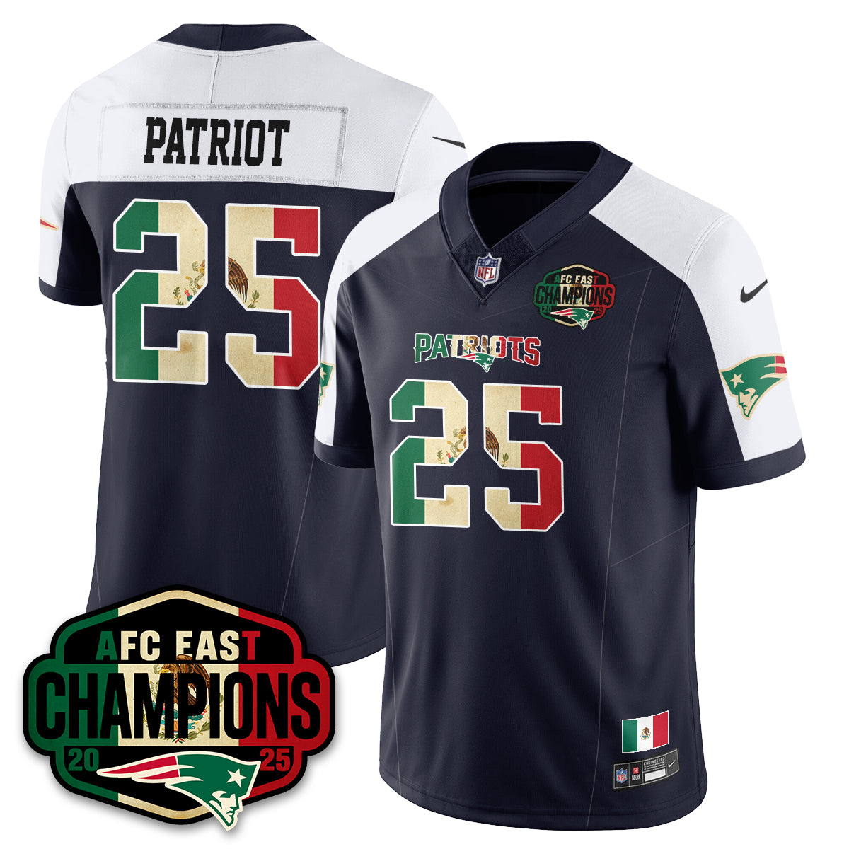 NE Mexico AFC East Division Champions Vapor Limited Jersey - All Stitched-DTD