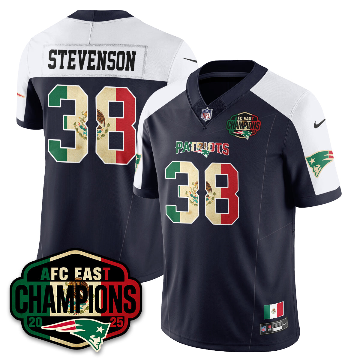 NE Mexico AFC East Division Champions Vapor Limited Jersey - All Stitched-DTD
