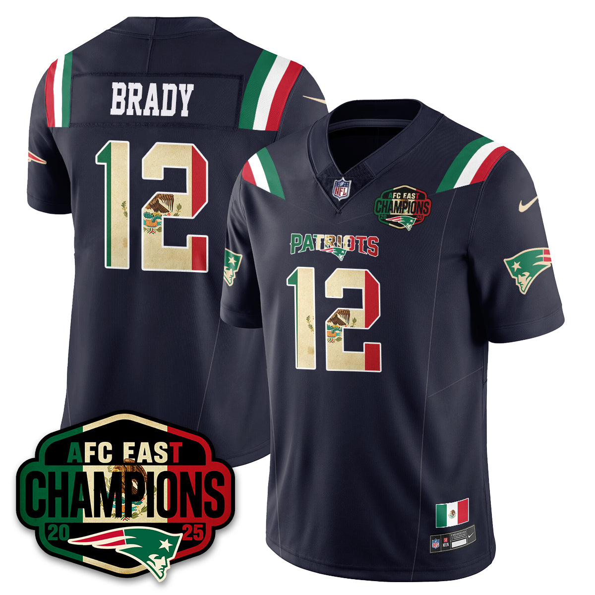 NE Mexico AFC East Division Champions Vapor Limited Jersey - All Stitched-DTD